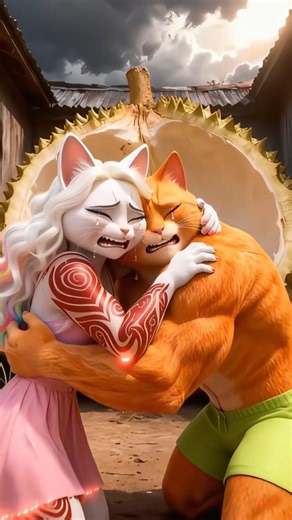 Mehmet Seval on Instagram: "The cats Tried a lot but they couldnt break the pine döne #cat #orangecat #meow #ai #kitten #love #cats #aicat"