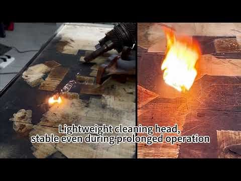 A complete video demonstration of 300W pulsed laser cleaning machine