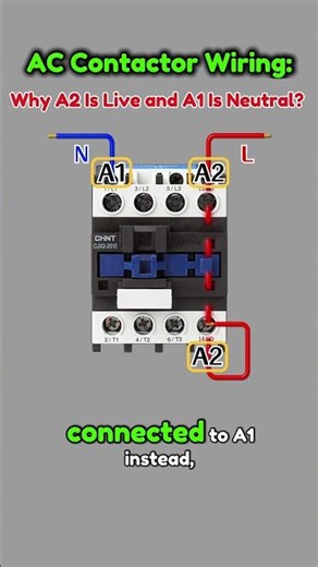Why A2 Is Live and A1 Is Neutral in AC Contactors