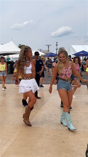 How has it already been a month since @nashvilledancefest 🥲 miss dancing with twin @madeleinexmae #linedance #linedancing #linedancer | Madi Marie