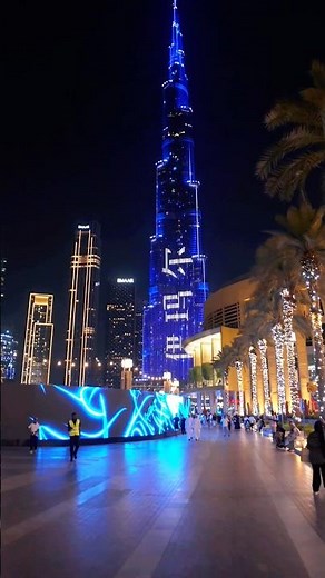 Dubai's AMAZING Night Skyline in 4K! #4k #dubailfe #burjkhalifa #viral #travel #dubai #shorts #song