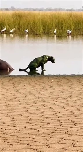 Leopard Bites Hippo - EVERY Spot ERASED In 1 Second! 😱 #shorts #destroyed