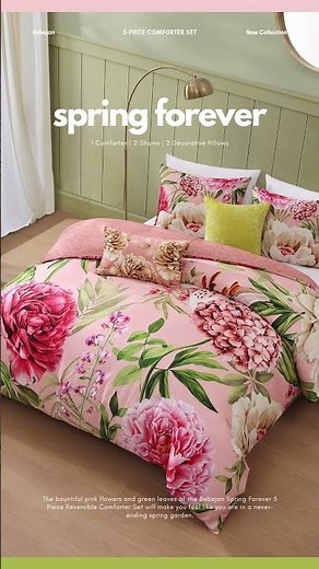 Bebejan Spring Forever | 5-Piece Reversible Comforter Set – Bloom in Style Bedding Color Inspiration