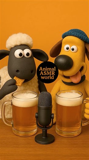 Shaun the Sheep & Bitzer Drinking Sparkling Barley Drink 🍺| Funny ASMR