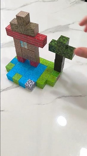 Speedrun House Building ⚡ | How Fast Can I Build? | Minecraft Magnetic Blocks