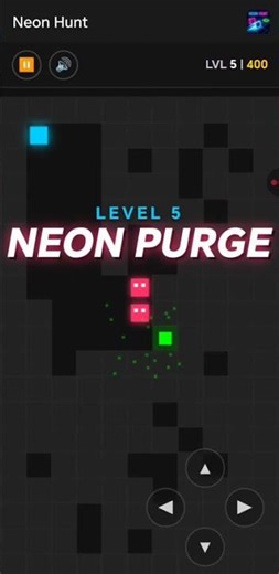 Neon Hunt - Android Game | Level 6 - score 500