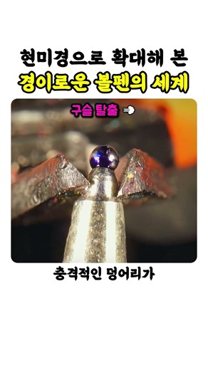 현미경으로 확대해 본 경이로운 볼펜의 세계