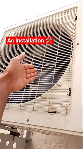 Ac installation outdoor unit | Ac install #shorts
