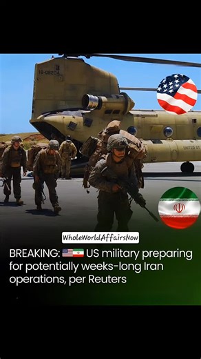 @wholeworldaffairsnow | 🔥 INSTAGRAM-READY BREAKING UPDATE — AGGRESSIVE TONE + HASHTAGS 🔥 🚨 WORLD ON EDGE!! 🇺🇸🇮🇷 US MILITARY BOLTING INTO POTENTIAL WEEKS-LONG IRAN... | Instagram