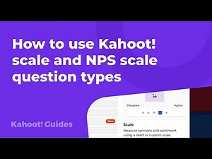 How to use Kahoot! scale and NPS scale question types