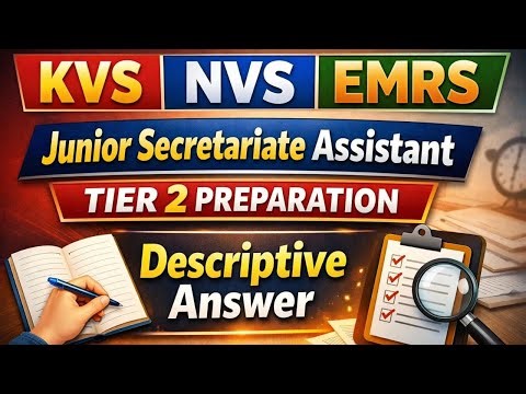 JSA Tier 2 Preparation 2025 | KVS NVS EMRS | Descriptive Writing Full Course Free | GharSe Study