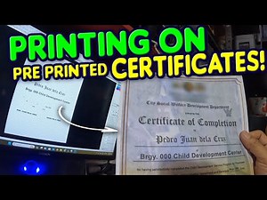PAANO MAG PRINT SA PRE PRINTED CERTIFICATES! BHENTEC