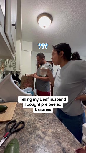 1.5M views · 10K reactions | LOL  #bananas #prank #deaf #husband #wife | That Deaf Family | Facebook