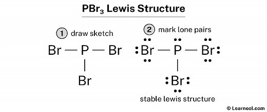 PBr3 Lewis structure - Learnool