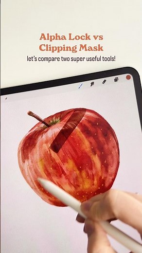 Alpha Lock vs Clipping Mask 🎨 Let’s compare two super useful tools! #procreate #procreatetips