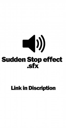 Sudden Stop Effect ( Original ) |Free| Link in discription | For Gaming Editing