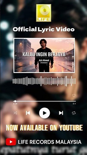 Aziz Ahmad – Kalau Ingin Berjaya | Official Lyric Video is now available on YouTube!