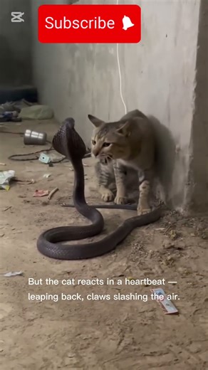 Cat vs Snake 🐱🐍 Brutal Survival Fight Caught o Camera #CatVsSnake#AnimalFight#Wildlife#YouTubeShorts