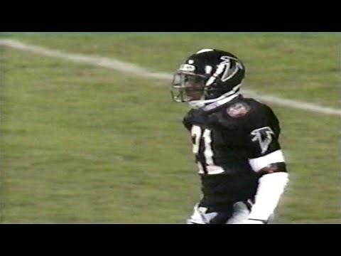 1990-10-28 Deion Sanders - Punt Return - High Stepping At The 50!