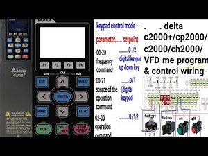 #delta VFD C200+/CP2000/CH2000 parameter setting //2wire/3wire // remote control wiring diagram//...