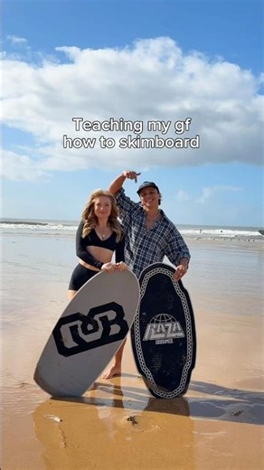 Can @growingannanas learn how to skimboard in one day??