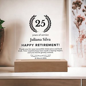 Personalized Retirement Gift, Retirement Acrylic Plaque, Retirement Gift for Men Women, Retirement Plaque Custom Message Gift for Retirement - Etsy