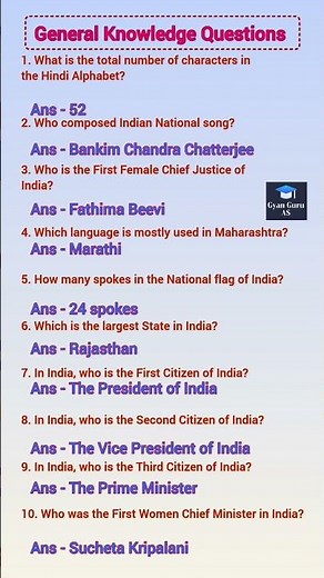 General knowledge Questions & Answers - Part 9...
