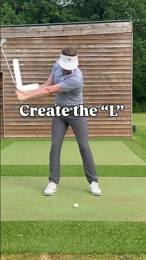 Backswing fix 👇 Set the club to lead arm parallel and create an “L” between the lead arm and the
