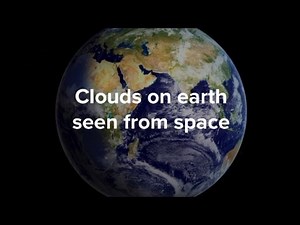 Clouds on earth seen from space