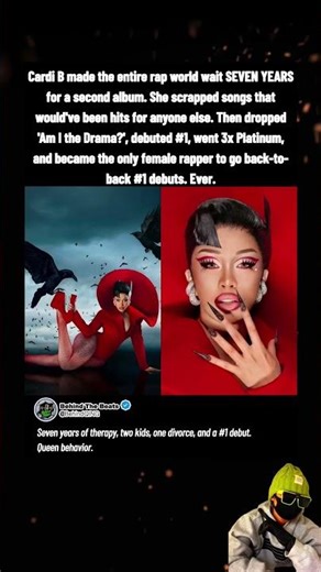 She made the world wait 7 years. Then broke every record.#CardiB #AmITheDrama #FemaleRap #hiphop