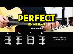 Perfect - Ed Sheeran | Easy Guitar Chords Tutorial For Beginners (CHORDS & LYRICS) #guitarlesson