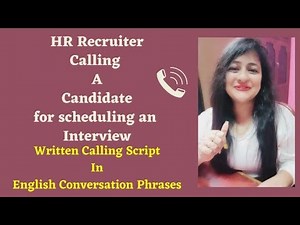 HR Recruiter Calling Script | Calling A Candidate for Interview #callingscript #readytogetupdate
