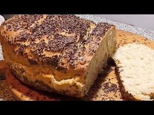 Homemade bread with flax seeds