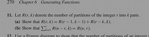 270 Chapter 6 Generating FunctionsLet R ( r , k ) denote the n... | Filo
