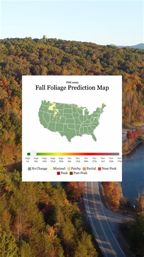 The wait is almost over! 🍂 Thanks to the Great Smoky Mountains National Park’s Fall Foliage Prediction Map, we’ve got a peek at when the North Georgia Mountains will hit their most colorful. Dahlonega is ready to welcome you for a fall to remember! ✨ | Discover Dahlonega, Georgia