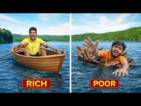 Overnight Surviving Challenge on Low to High Budget Boat 🔥🔥 Telugu Experiments