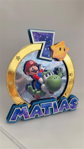 Súper Mario Galaxy Cake Topper; Mario Party Decoration. - Etsy