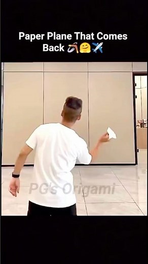 Easy Returning Boomerang 🪃 ✈️Airplane Tutorial Paper Plane That Comes Back #shorts #paper