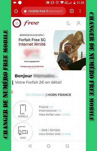 FREE MOBILE, comment changer de numéro de téléphone sur l'espace abonné Free