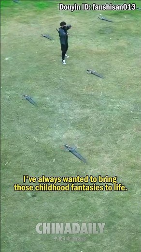 Youth uses swarm control tech to command a fleet of flying swords