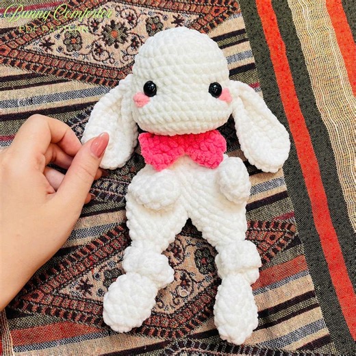 Crochet Plush Bunny Snuggler Pattern – Cuddle Mini Rabbit Lovey PDF, Bunny Crochet Toy (digital Download) - Etsy
