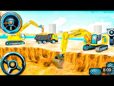 City Road Construction Simulator 🚧 | Big City Contraction Jcb games ❤️ - Android Gameplay 🚩