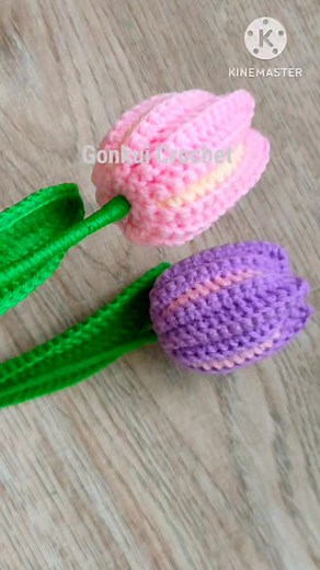 110K views · 3K reactions | Easy Crochet Tulip Flower | Crochet Flower Bouquet  Full video tutorial on YouTube Gonkui Crochet step by step #fbreels #reels #crochetflower #crochettutorial #gonkuicrochet | Gonkui Crochet & Chapa crochet craft | Facebook