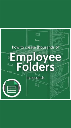 How to create thousands of new folders in seconds! 🗂️ Don’t forget to save this post! 📚 Excel proficiency is the top in-demand hard skill, valued by 69% of hiring managers!! Learn Excel today with our top recommended courses!! 💯 100 Templates for Conquering Excel!! Get your 5 FREE templates today!! 🤩 FREE Excel tips posted daily!! Follow us on Instagram, YouTube, TikTok, Twitter, LinkedIn, and Facebook!! 🔥 All of this and more at the 🔗 in bio!! #excel #exceltips #exceltricks #sheets #sprea