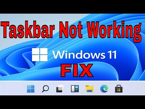 Windows 11 TASKBAR Not Working Fixed!