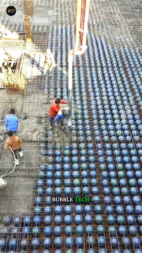 Why Buildings Use Plastic Balls Inside Floors? 😲 | Bubble Deck Technology | #shorts