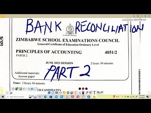 O'LEVEL Accounts ZIMSEC BANK RECONCILIATION JUNE 2023