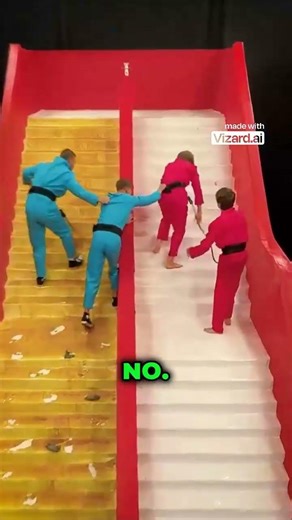 Sticky vs Slippery Stairs Challenge Goes Wrong!