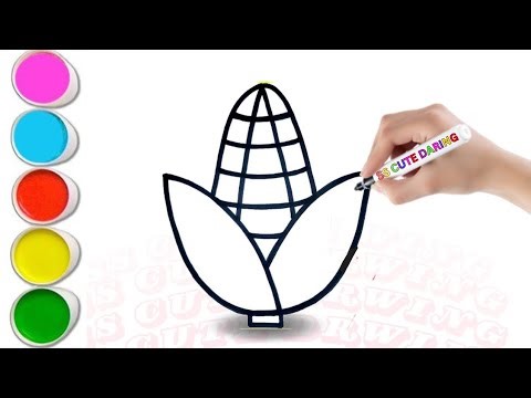 How to draw a Corn | How to Draw a Sweet Corn | Corn Drawing | Corn | Cute Draw