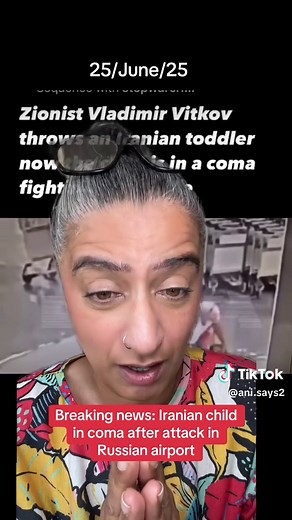 Breaking news: footage has emerged from Russia showing Vladimir vitkov throwing an Iranian toddler into the floor in a Russian airport. He has been detained #russia #airport #toddlers #breakingnews #newsupdate #iran